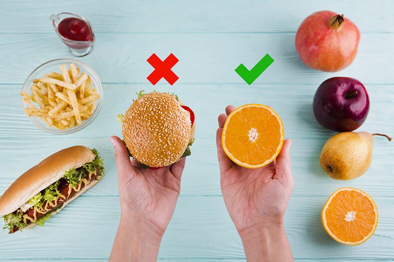 Para adelgazar, los snacks de comida rápida se sustituyen por frutas