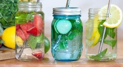 Ejemplo de menú dietético para beber durante 7 días.